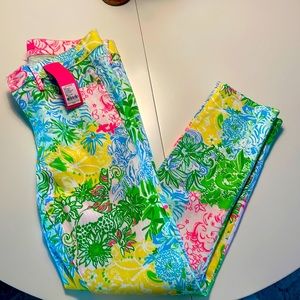 NWT Lilly Pulitzer size 8 south ocean skinny jeans in cheek to cheek print